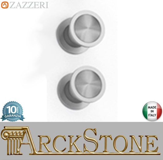 Zazzeri Rubinetterie JK21 Mono Miscelatore Gruppo Doccia Termostatico Incasso A Muro CONFORT 1 Via 2 Fori Monocomando Stile Moderno Materiale Acciaio Inox Finitura Acciaio Spazzolato