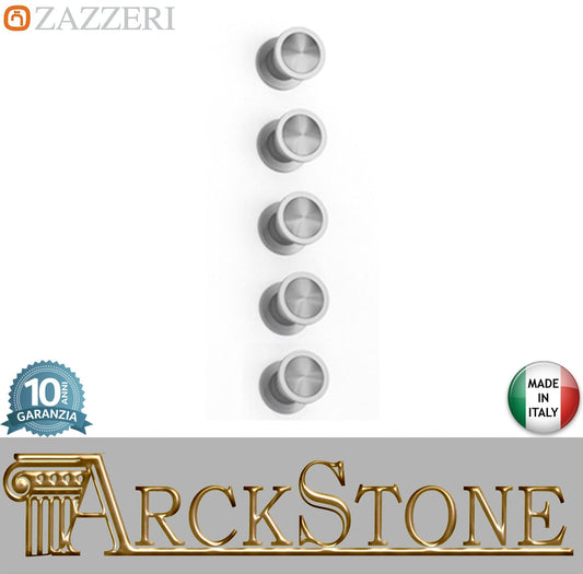 Zazzeri Rubinetterie JK21 Mono Miscelatore Gruppo Doccia Termostatico Incasso A Muro CONFORT 4 Vie 5 Fori Monocomando Stile Moderno Materiale Acciaio Inox Finitura Acciaio Spazzolato