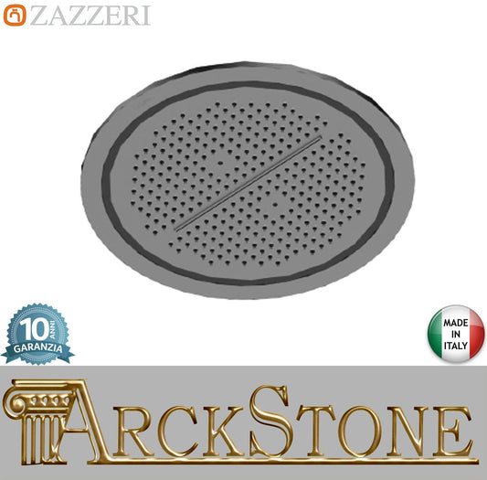 Zazzeri Rubinetterie JK21 Soffione Doccia Rotondo Ø345 mm Con Pioggia Nebulizzatori Cascata Led RGB E Comandi Elettrici Stile Moderno Materiale Acciaio Inox Finitura Acciaio Spazzolato