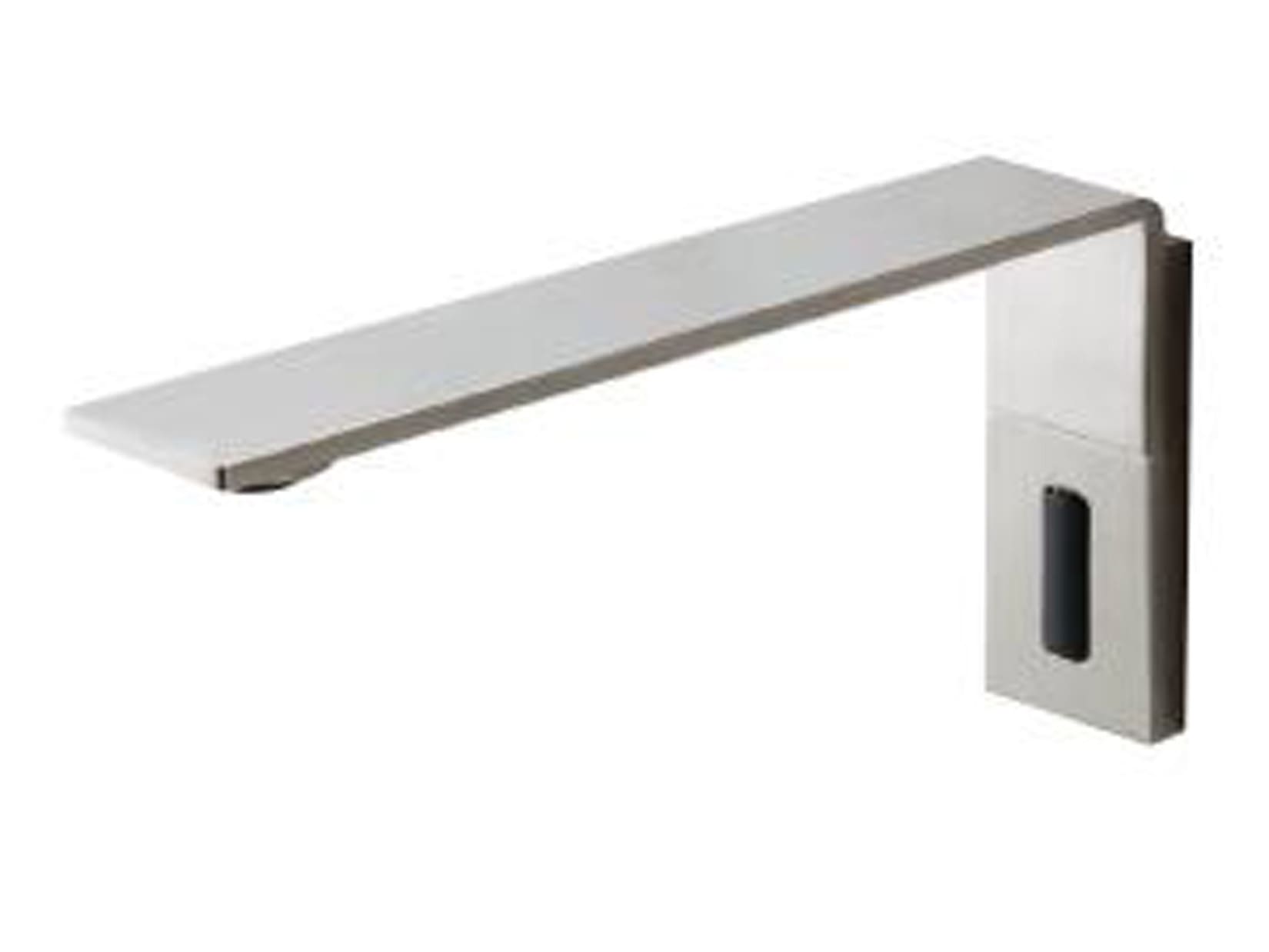 Rubinetterie Treemme 3M Electronic washbasin tap RWIT 2896 IS 02 + RWIT 2895 ZZ 01 Rubinetto Monoforo Monocomando Elettronico Incasso Muro Fotocellula Alimentazione Batteria Per Lavabo 230 mm Stile Moderno Materiale Acciaio Finitura Inox Spazzolato Opaco