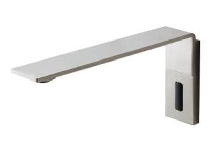 Rubinetterie Treemme 3M Electronic washbasin tap RWIT 2896 IS 02 + RWIT 2895 ZZ 01 Rubinetto Monoforo Monocomando Elettronico Incasso Muro Fotocellula Alimentazione Batteria Per Lavabo 230 mm Stile Moderno Materiale Acciaio Finitura Inox Spazzolato Opaco