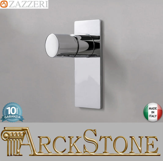 Zazzeri Rubinetterie TREND X-ONE Miscelatore Doccia Meccanico Incasso A Muro 1 Via Monoforo Monocomando Con Piastra Stile Moderno Materiale Ottone Finitura Cromato