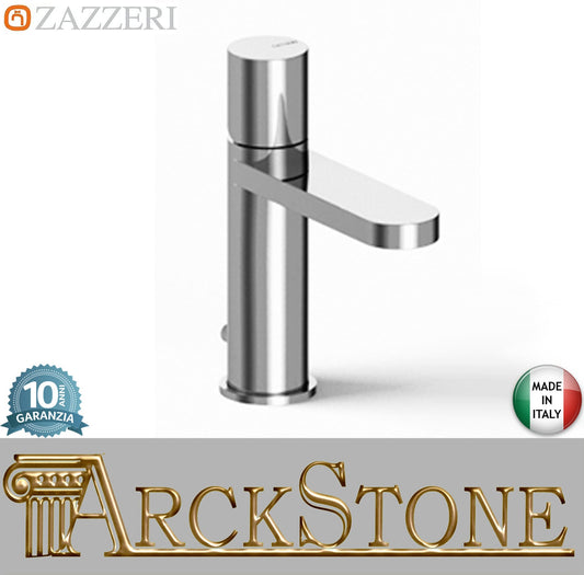 Zazzeri Rubinetterie TREND X-ONE Miscelatore Lavabo Appoggio Monoforo Monocomando Altezza 178 mm Lunghezza 150 mm Con Piletta Di Scarico Automatico Stile Moderno Materiale Ottone Finitura Cromato