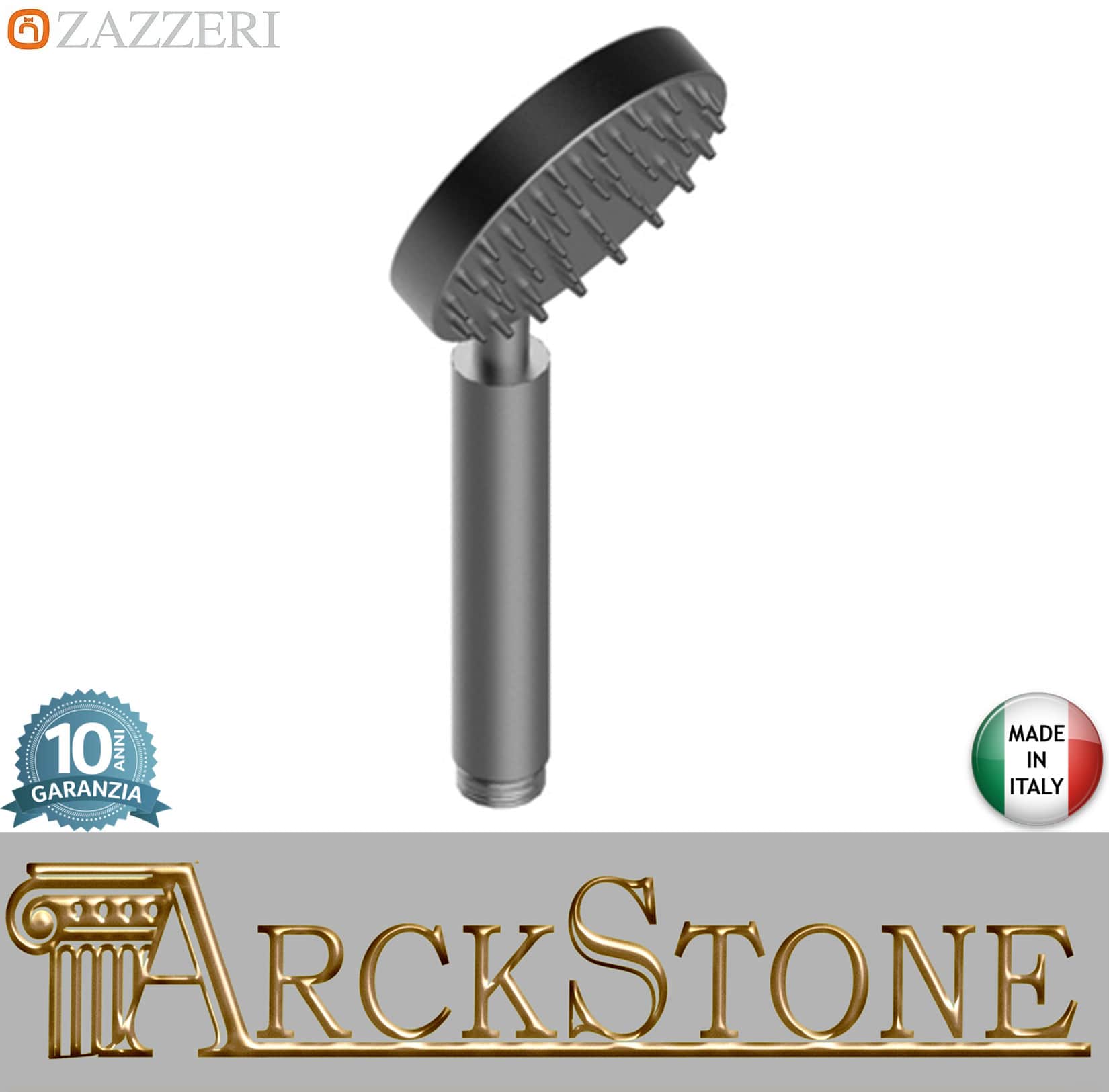 Zazzeri Rubinetterie JK21 Doccetta Tonda Anticalcare Ø90 mm Per Vasca / Doccia Monogetto Stile Moderno Materiale Acciaio Inox Finitura Acciaio Spazzolato