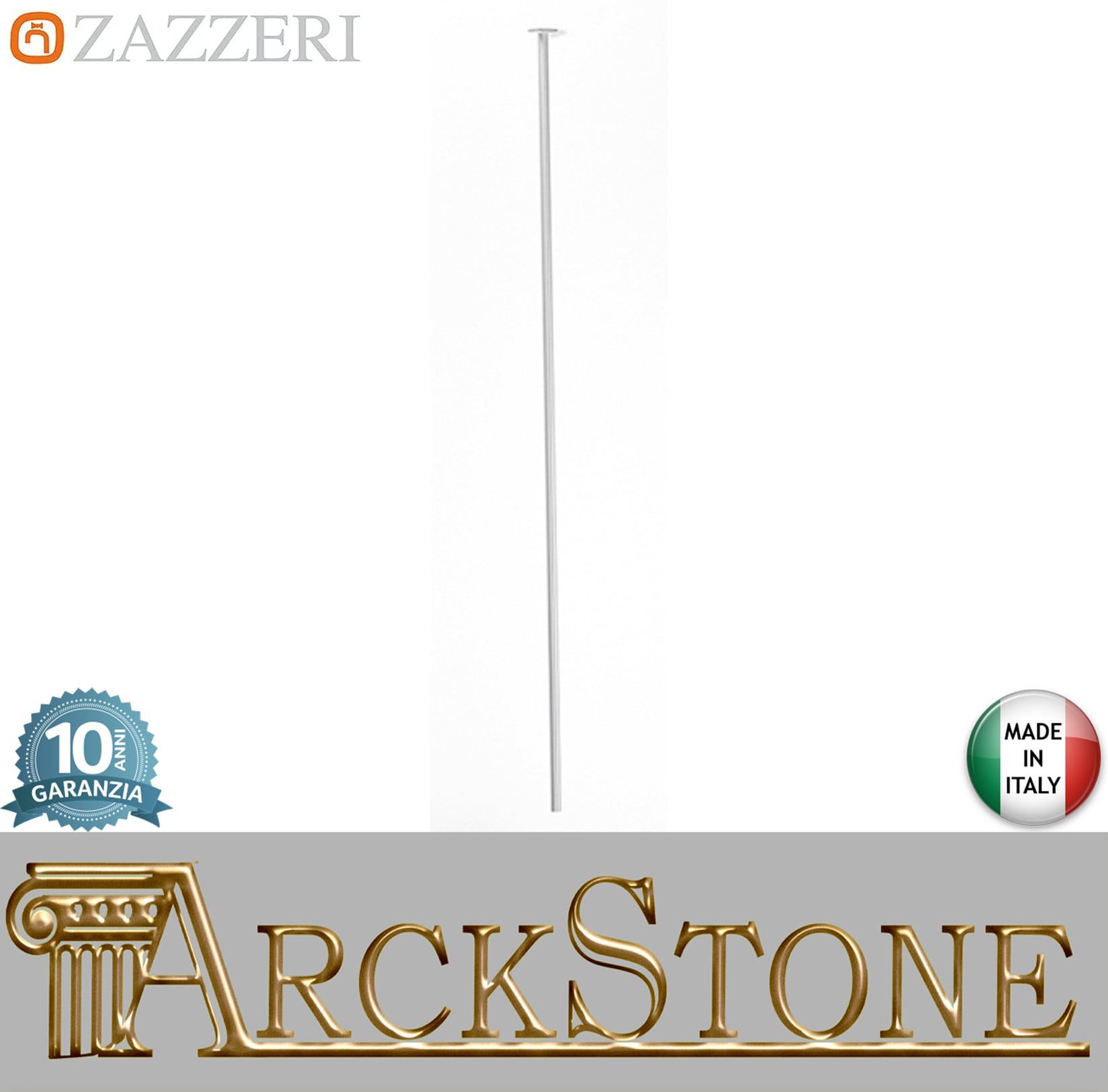 Zazzeri Rubinetterie JK21 Mono Bocca Getto D'erogazione Incasso A Soffitto Monoforo Lunghezza 1660 mm Uscita Acqua Getto Stile Moderno Materiale Acciaio Inox Finitura Acciaio Spazzolato