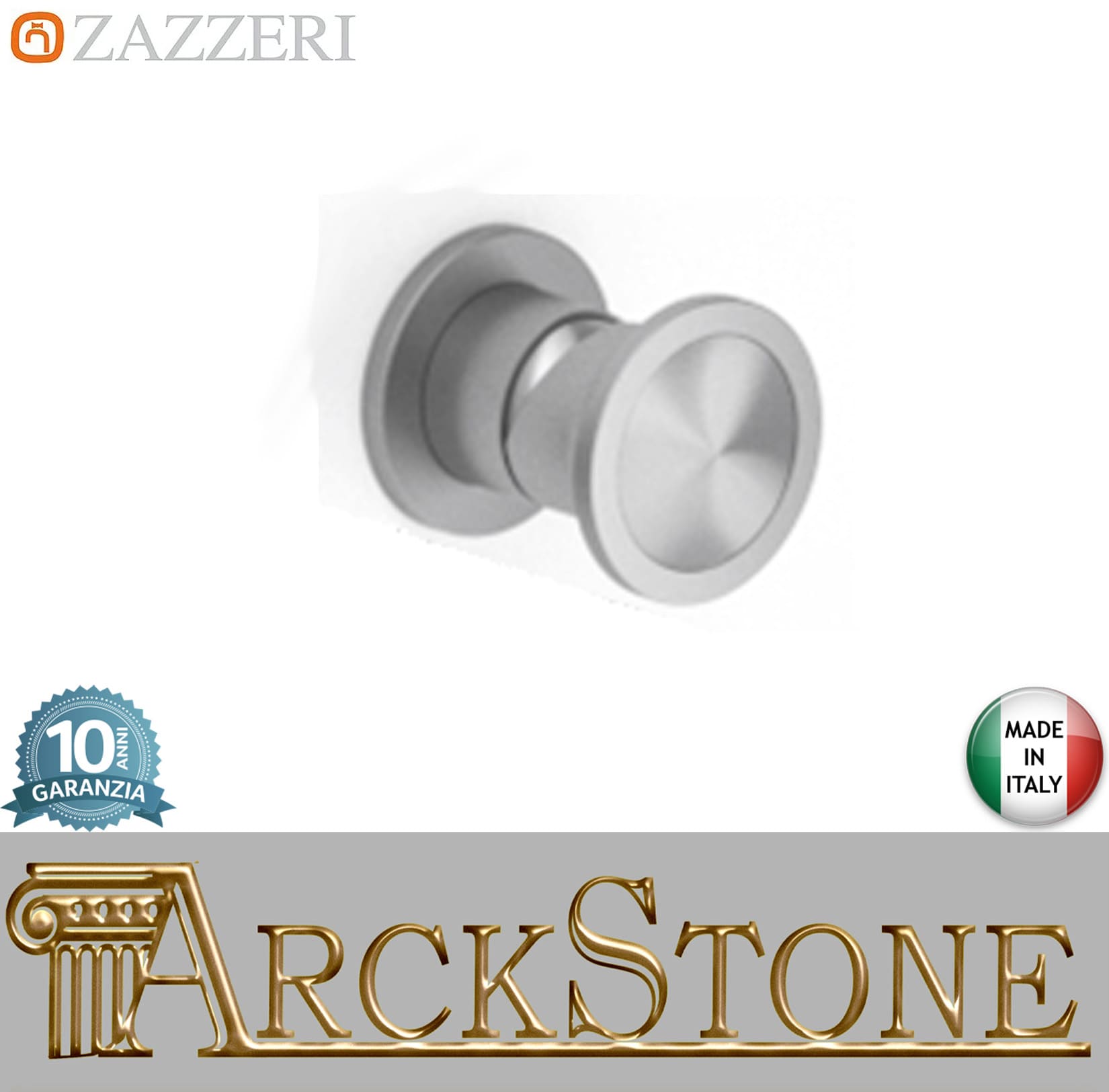 Zazzeri Rubinetterie JK21 Mono Miscelatore Doccia Meccanico Incasso A Muro 1 Via Monoforo Monocomando Stile Moderno Materiale Acciaio Inox Finitura Acciaio Spazzolato