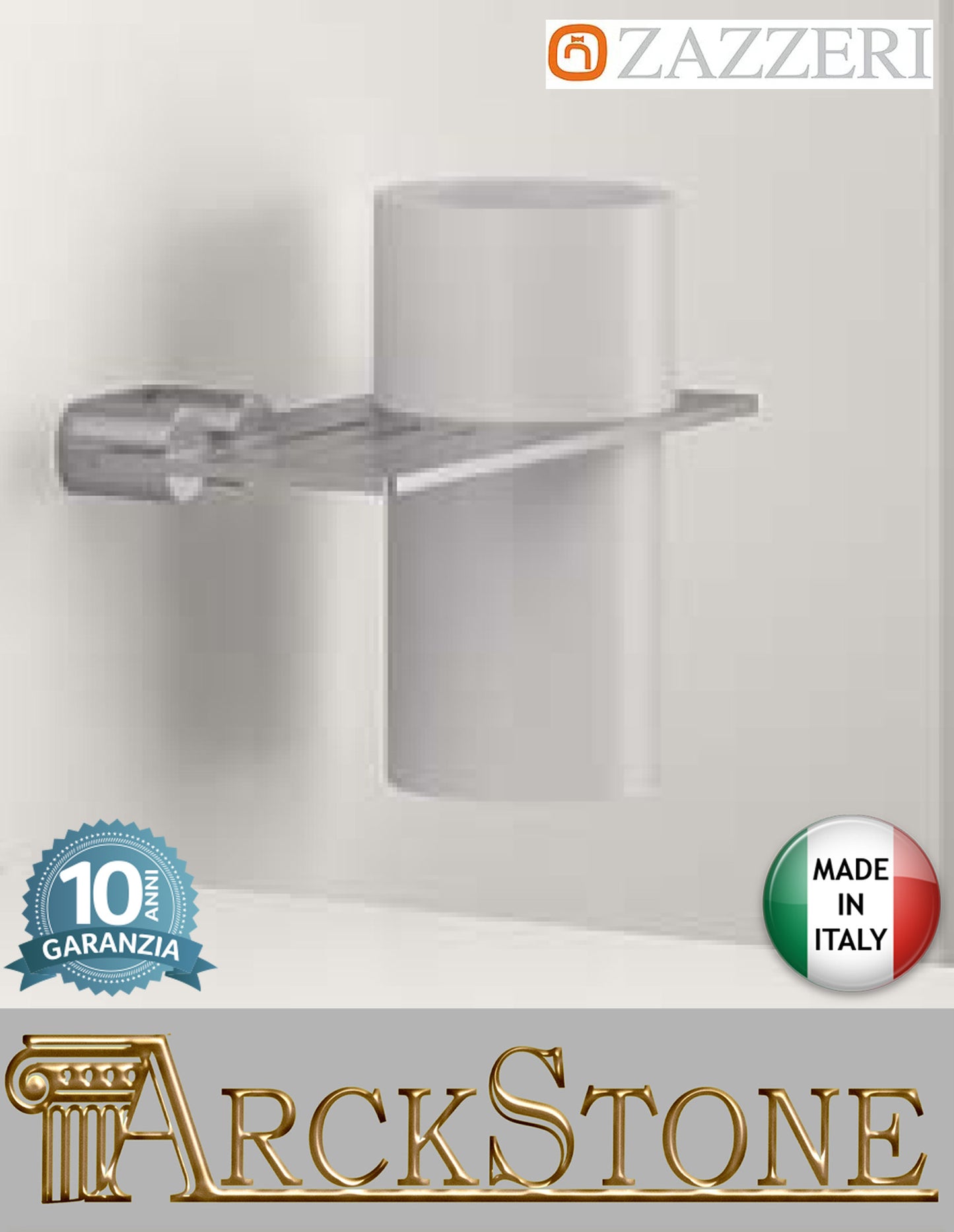 Porta Bicchiere Con Bicchiere Zazzeri INOX ACCESSORI Materiale Acciaio Finitura Acciaio Spazzolato