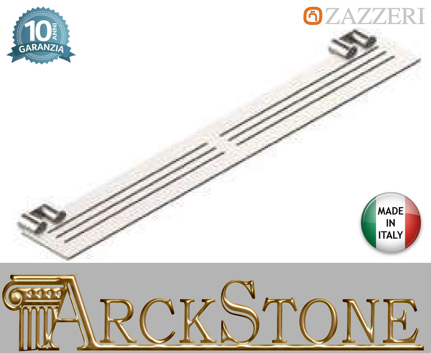 Mensola A Parete 600 mm Zazzeri INOX ACCESSORI Finitura Acciaio Spazzolato