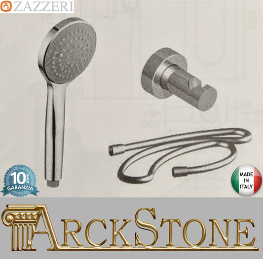 Zazzeri Rubinetterie TREND X Set Doccia Con Doccetta Anticalcare Ø100 mm Stile Moderno Materiale Ottone Finitura Cromato