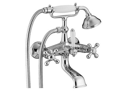 Rubinetterie Treemme 3M ROMANTICA IT 3601 CC PV ZZ Miscelatore Esterno Gruppo Vasca Con Doccetta In Metallo Materiale Ottone Finitura Cromata