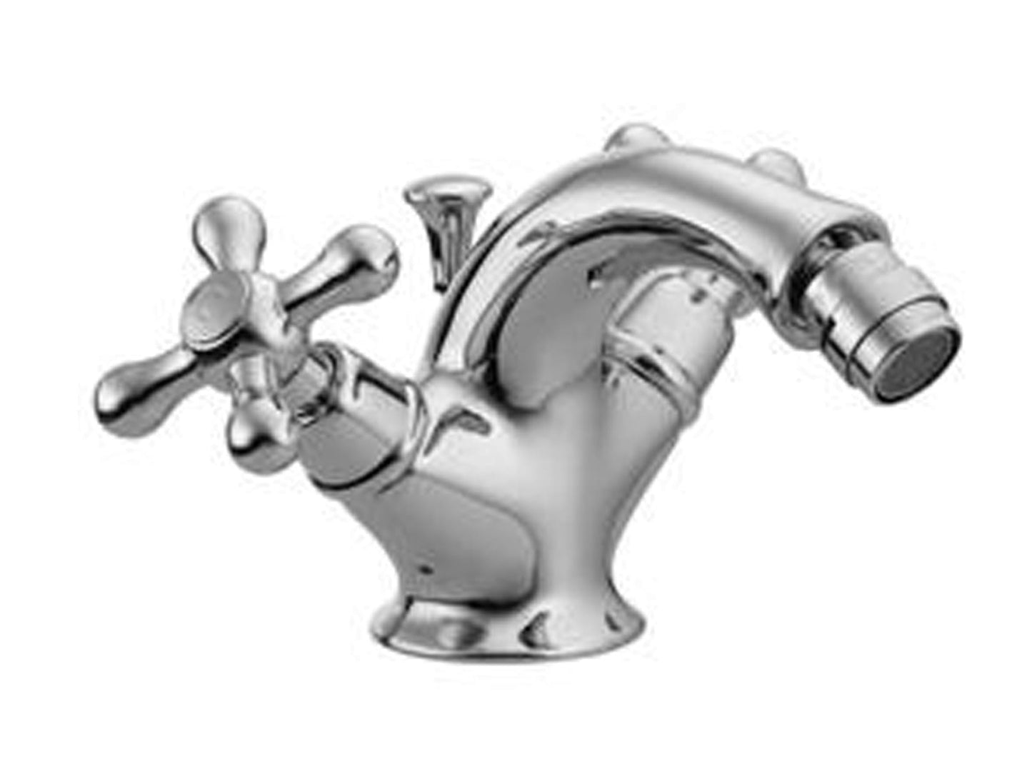 Rubinetterie Treemme 3M ROMANTICA IT 3624 CC PV ZZ Miscelatore Monoforo Bidet Areatore Orientabile Con Piletta Di Scarico Automatico Materiale Ottone Finitura Cromata