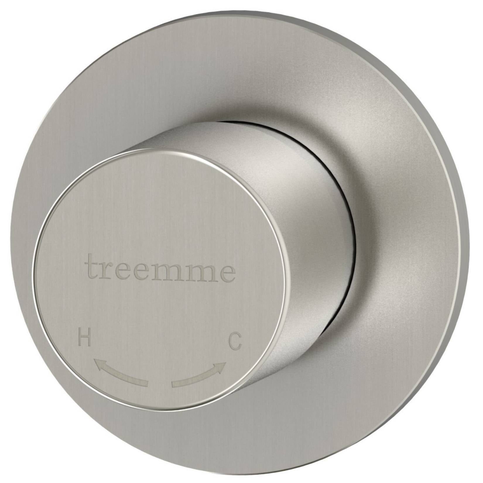 Rubinetterie Treemme 3M 40mm RWIT 13A8 IS TP + RWIT 51A8 ZZ 03 Miscelatore Monocomando Remoto Lavabo / Doccia Incasso Muro Temporizzato Chiusura Automatica 1 Via Monoforo Una Manopola Tonda Acciaio Inox Spazzolato Opaco Parte Interna Esterna Incluse