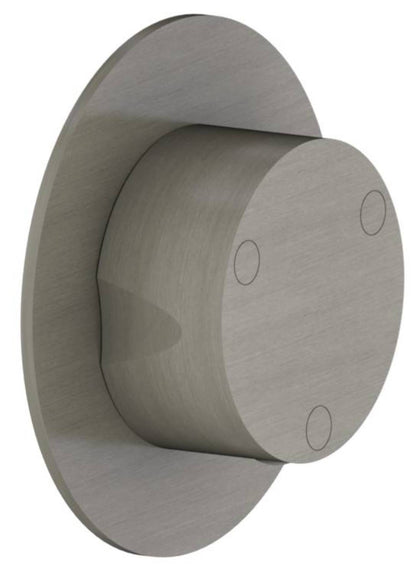 Rubinetterie Treemme 3M 40mm RWIT 75D6 IS 30 + RWIT 7AD5 ZZ 01 Rubinetto D’Arresto Deviatore Incasso 3 Uscite Senza Chiusura Acqua Installazione Parete Forma Tonda Monoforo 1 Manopola Acciaio Inox Spazzolato Opaco Parte Interna Esterna Incluse