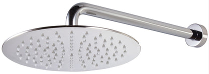 Rubinetterie Treemme 3M Albatros IT 6586 CC ZZ VS Soffione Doccia A Parete Tondo In Metallo Diametro Ø 250 mm Anticalcare Con Braccio Doccia 304 mm Materiale Ottone Finitura Cromata