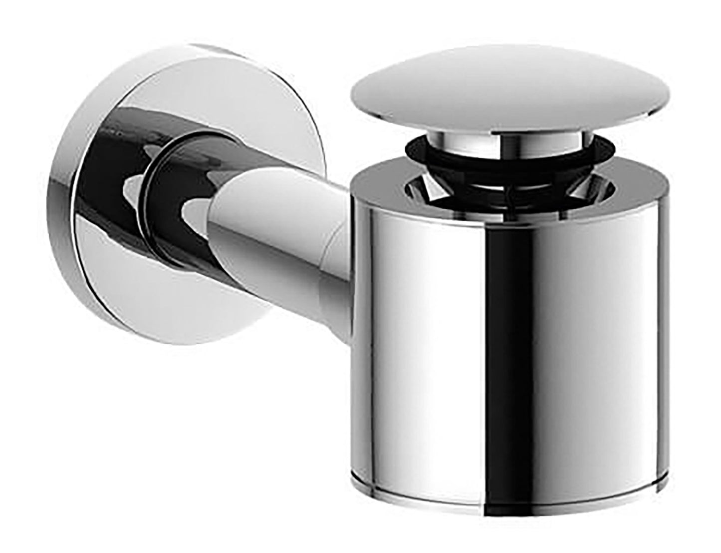 Rubinetterie Treemme 3M Albatros RWIT 0408 CC 05 Sifone A Vista Tondo Per Bagno Con Piletta Di Scarico Click Clack Materiale Ottone Finitura Cromata