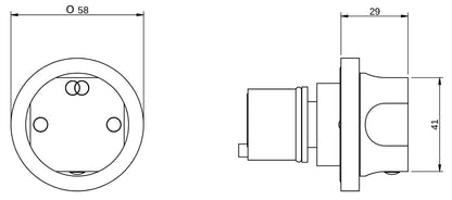 Rubinetterie Treemme 3M Appia RWIT 3CD5 CC 01 + RWIT 7AD5 ZZ 01 Rubinetto D’Arresto Deviatore Incasso 2 Uscite Senza Chiusura Acqua Installazione Parete Monoforo Stile Classico Contemporaneo Parte Interna Esterna Incluse Materiale Ottone Finitura Cromata