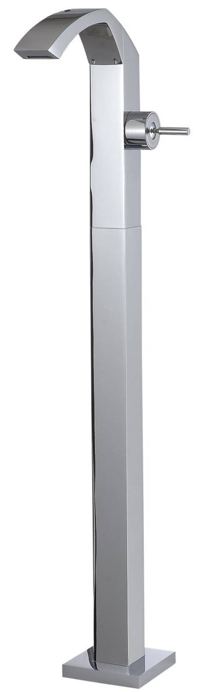 Rubinetterie Treemme Arche' RWIT 0214 CC 50 + RWIT 4A62 ZZ 50 Miscelatore Monocomando Lavabo Da Terra Materiale Ottone Finitura Cromata