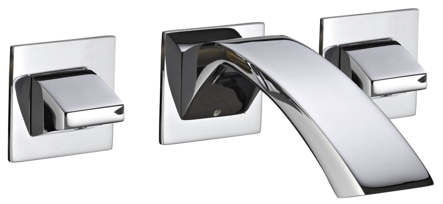 Rubinetterie Treemme Arché RWIT 0752 CC 50 + RWIT 3A60 ZZ 02 Gruppo Miscelatore Lavabo Incasso A Muro Materiale Ottone Cromata Lunghezza 208 mm