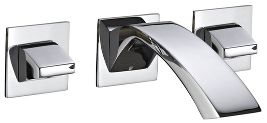 Rubinetterie Treemme Arché RWIT 0752 CC 50 + RWIT 3A60 ZZ 02 Gruppo Miscelatore Lavabo Incasso A Muro Materiale Ottone Cromata Lunghezza 208 mm