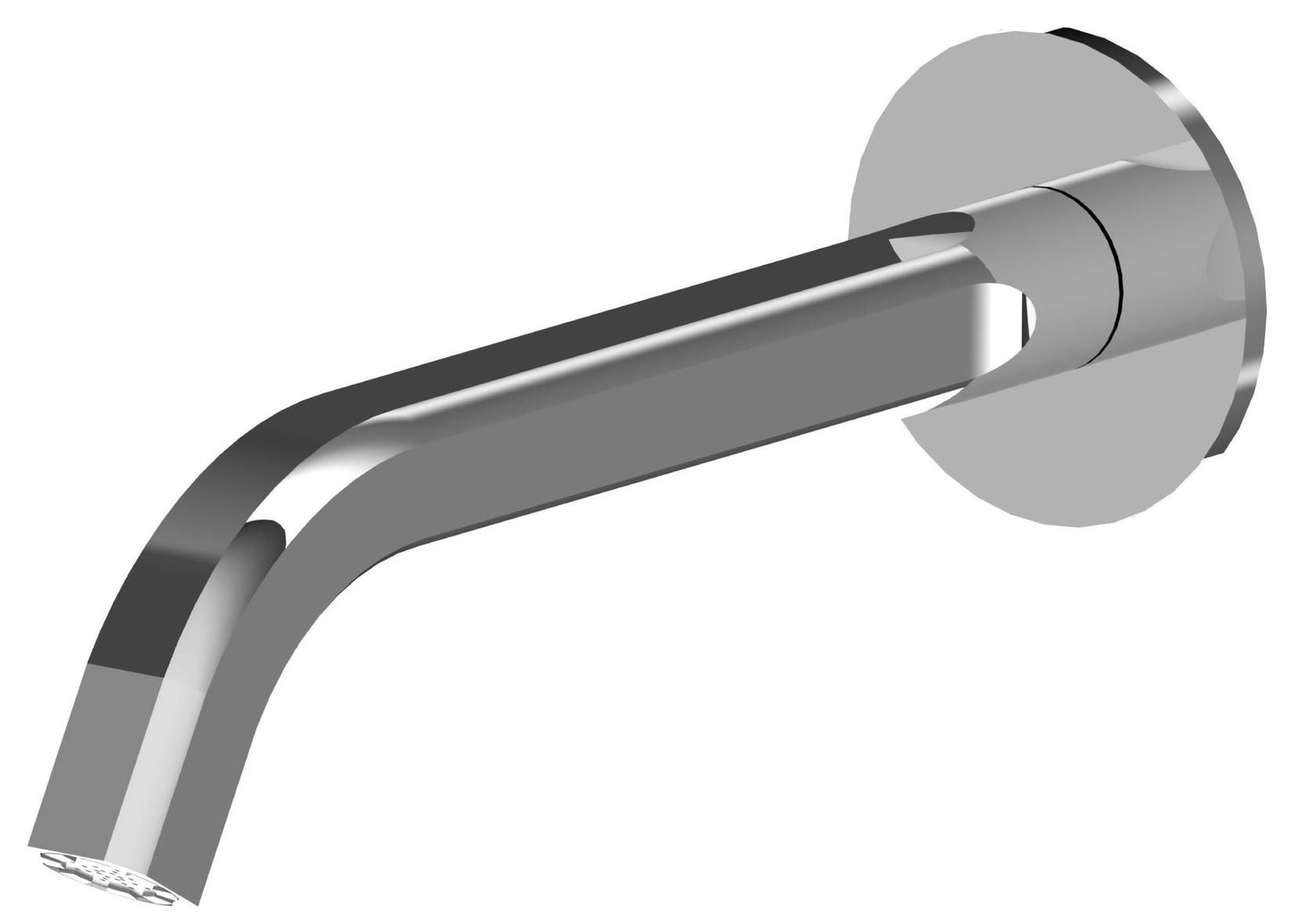 Rubinetterie Treemme 3M Aurelia IT 2C61 CC ZZ HF Bocca a Muro per Vasca 230 mm Getto di Erogazione Uscita Acqua Installazione a Parete Materiale Ottone Finitura Cromata Stile Classico Contemporaneo Monoforo Lunghezza 240 mm