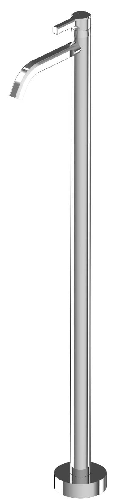 Rubinetterie Treemme 3M Aurelia RWIT 2C14 CC 50 + RWIT 4A62 ZZ 50 Miscelatore Lavabo Da Terra Altezza H1060 mm Profondità  230 mm Monocomando Installazione Pavimento Monoforo Stile Classico Contemporaneo Parte Incasso Esterna Incluse Ottone Cromata