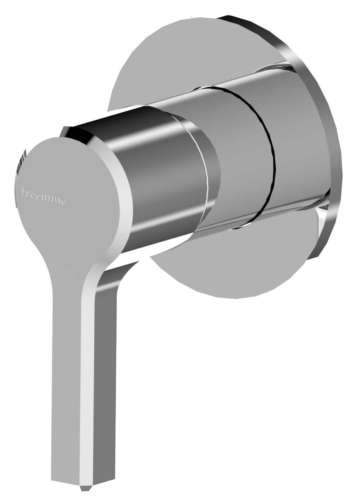 Rubinetterie Treemme 3M Aurelia RWIT 2CC8 CC 01 + RWIT 51A8 ZZ 03 Miscelatore Monocomando Remoto Lavabo Doccia Incasso Muro Meccanico 1 Uscita Monoforo 1 Manopola Staffa Cartongesso Materiale Ottone Finitura Cromata Parte Interna Esterna Incluse
