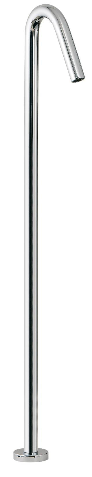 Rubinetterie Treemme 3M Electronic Washbasin Tap RWIT 7282 CC 75 Bocca Lavabo Da Terra a Pavimento Getto Erogazione Uscita Acqua 1080 mm Ottone Cromato Forma Tonda Stile Moderno Monoforo Lunghezza 203 mm Altezza 1250 mm Portata Acqua 5 Litri Al Minuto