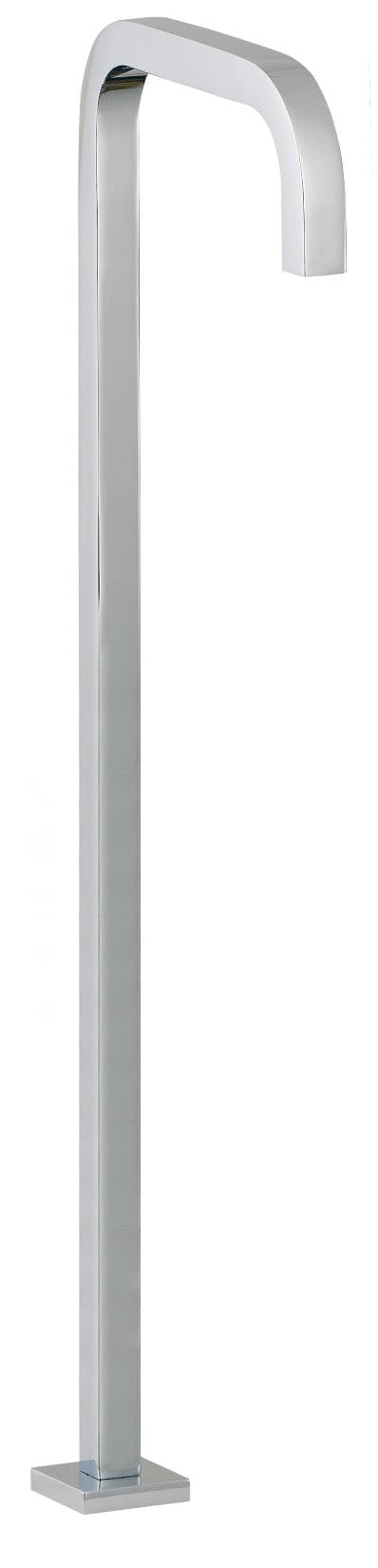 Rubinetterie Treemme 3M Electronic Washbasin Tap RWIT 7482 CC 75 Bocca Lavabo Da Terra a Pavimento Getto Erogazione Uscita Acqua 1140 mm Ottone Cromato Forma Quadra Stile Moderno Monoforo Lunghezza 272 mm Altezza 1240 mm Portata Acqua 5 Litri Al Minuto