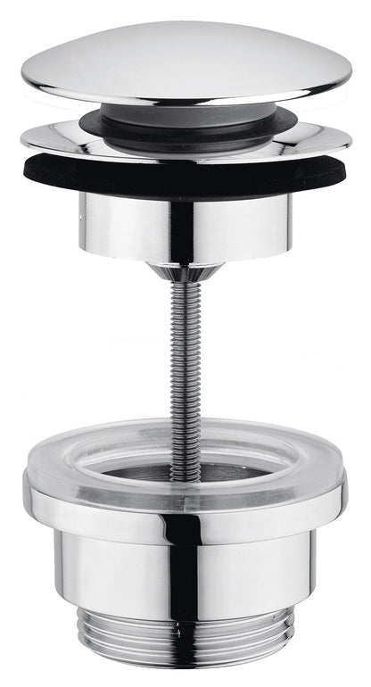 Rubinetterie Treemme 3M Contract Footprint IT RTSA 117 CC Piletta di Scarico Click Clack Universale Con Inserto Per Sempre Aperto Materiale Ottone Finitura Cromata