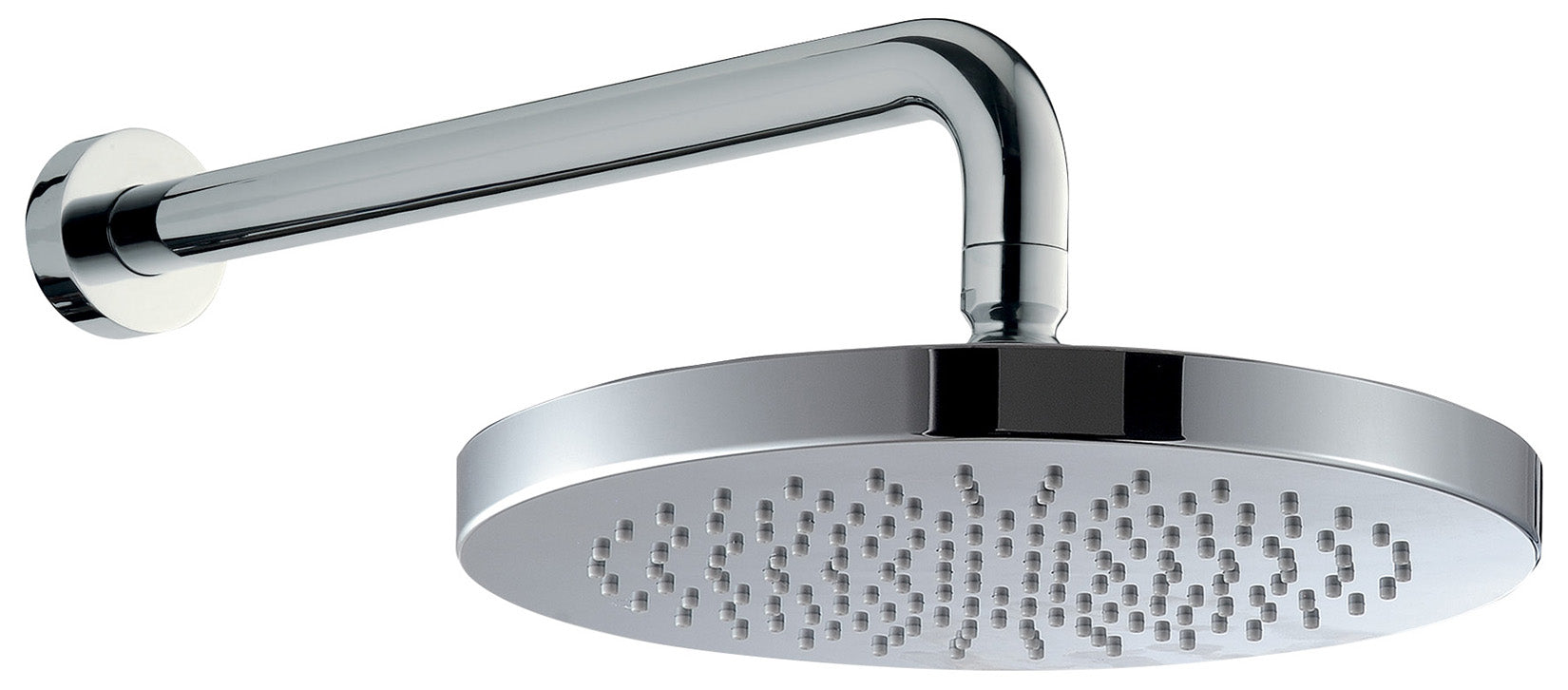 Rubinetterie Treemme 3M Contract Footprint RWIT 4907 CC 05 Soffione Doccia A Parete Tondo In ABS Diametro Ø 250 mm Anticalcare Con Braccio Doccia 315 mm Materiale Ottone Finitura Cromata