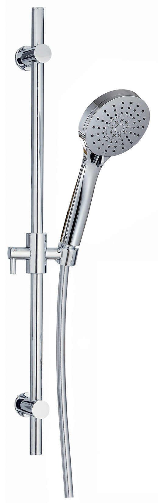 Rubinetterie Treemme 3M Contract Footprint RWIT 6306 CC 05 Kit Asta Saliscendi Con Doccetta In ABS 3 Funzioni e Flessibile in PVC Senza Presa Acqua a Muro Finitura Cromata