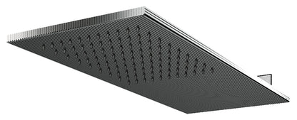 Rubinetterie Treemme 3M Ios IT RTBR 376 CC Soffione Doccia A Parete Forma a Mensola Rettangolare Misura 500x200 mm Incluso Staffa Fissaggio a Muro Uscita Acqua a Pioggia Stile Moderno Materiale Metallo Finitura Cromato