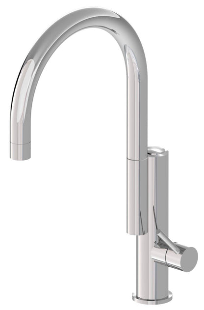 Rubinetterie Treemme 3M Kitchen - Design IT 5509 CC UP ZZ Miscelatore Lavello a 3 Vie Per Cucina Lavanderia Lavatoi Appoggio 1 Leva Monoforo Miscelazione Meccanica Stile Moderno Collo Girevole 360° Altezza 409 mm Profondità 210 mm Ottone Cromato