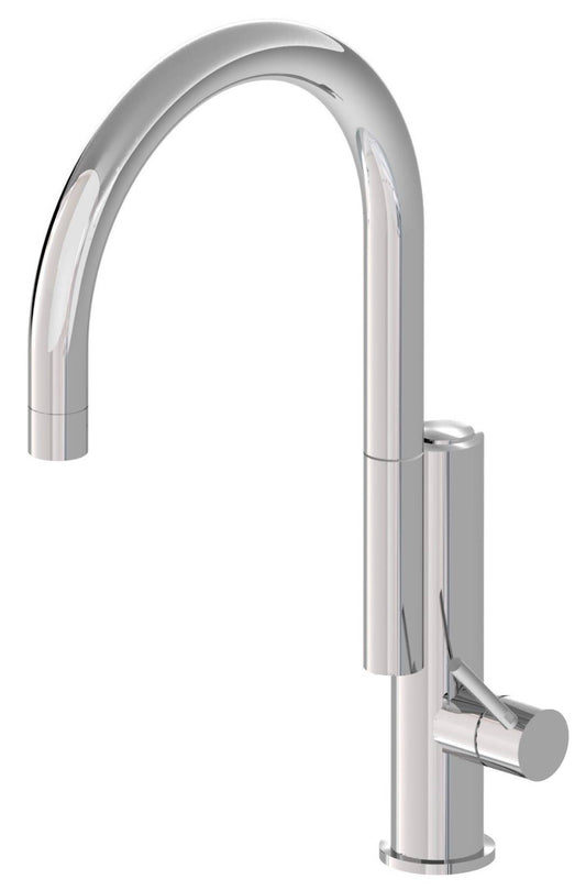 Rubinetterie Treemme 3M Kitchen - Design IT 5509 CC UP ZZ Miscelatore Lavello a 3 Vie Per Cucina Lavanderia Lavatoi Appoggio 1 Leva Monoforo Miscelazione Meccanica Stile Moderno Collo Girevole 360° Altezza 409 mm Profondità 210 mm Ottone Cromato