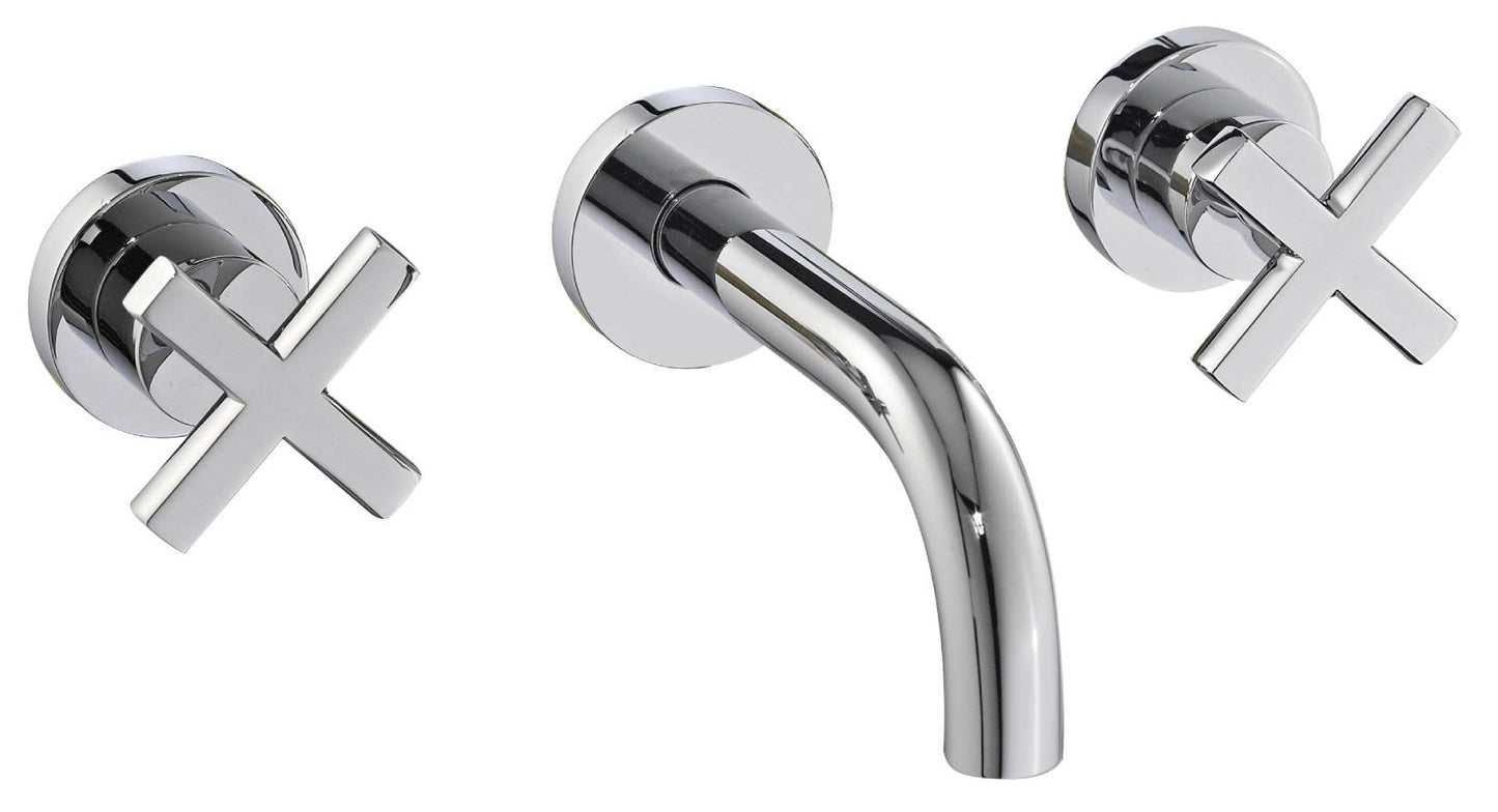 Rubinetterie Treemme Line RWIT 1052 CC 50 + RWIT 3A60 ZZ 02 Miscelatore Gruppo Lavabo Incasso A Muro 173 mm Materiale Ottone Finitura Cromata