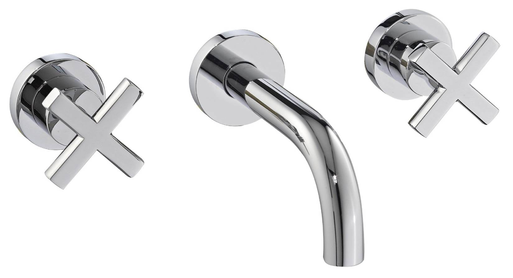 Rubinetterie Treemme Line RWIT 1052 CC 50 + RWIT 3A60 ZZ 02 Miscelatore Gruppo Lavabo Incasso A Muro 173 mm Materiale Ottone Finitura Cromata