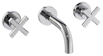 Rubinetterie Treemme Line RWIT 1052 CC 50 + RWIT 3A60 ZZ 02 Miscelatore Gruppo Lavabo Incasso A Muro 173 mm Materiale Ottone Finitura Cromata