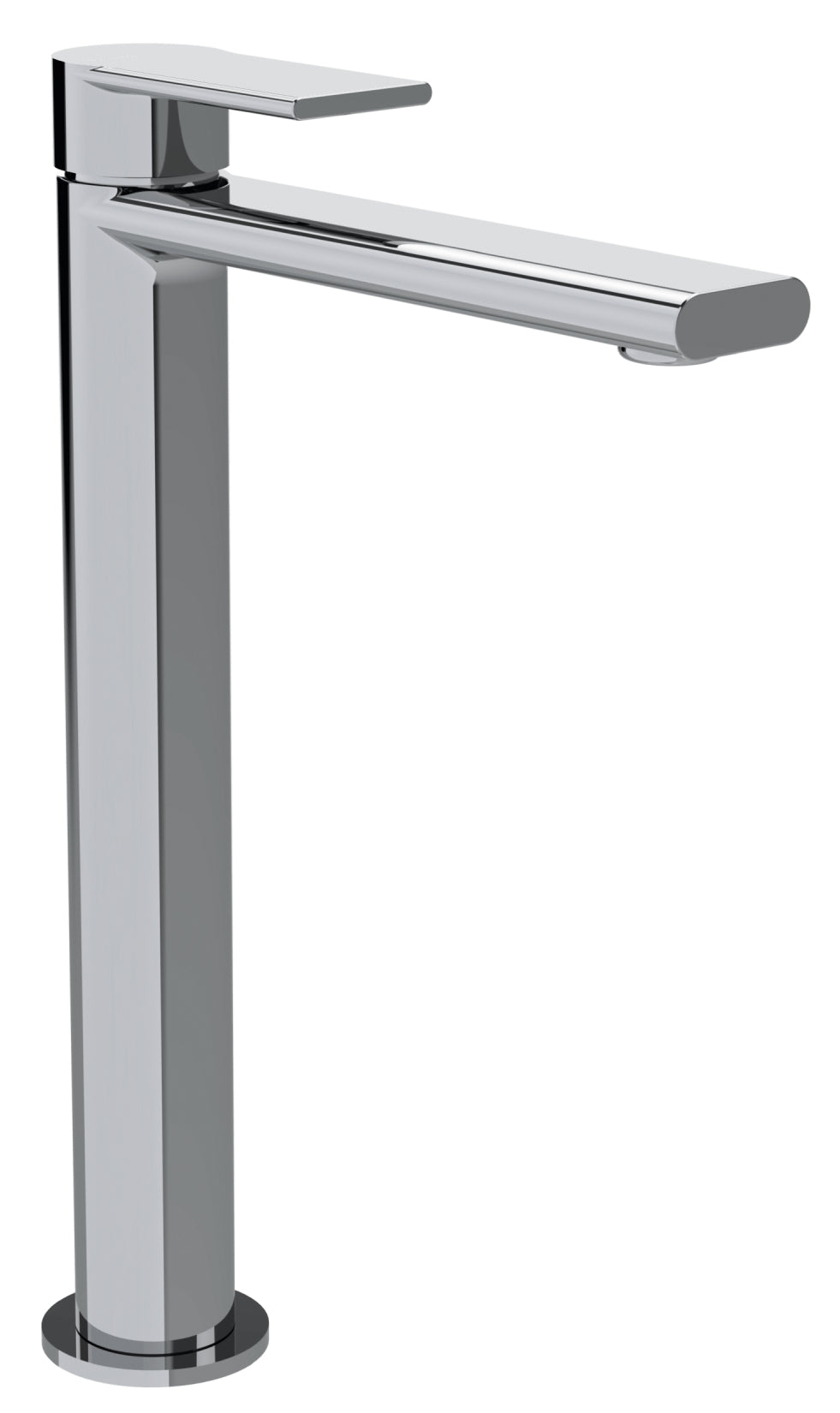 Rubinetterie Treemme 3M Contract Mars IT 9C18 CC MA ZZ Miscelatore Monocomando Lavabo Alto 240 Da Appoggio Monoforo 1 Manopola Miscelazione Meccanica Stile Moderno Altezza 281 mm Profondità 185,5 mm Materiale Ottone Finitura Cromata