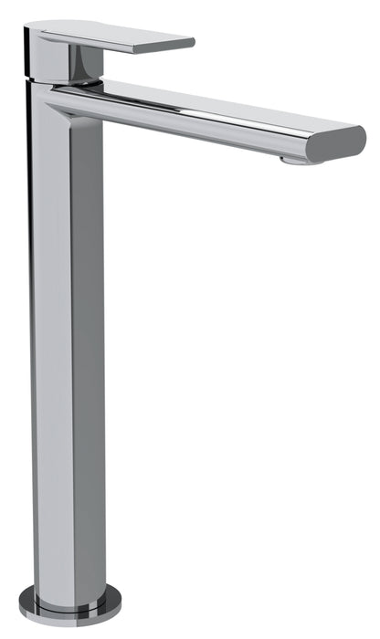 Rubinetterie Treemme 3M Contract Mars IT 9C18 CC MA ZZ Miscelatore Monocomando Lavabo Alto 240 Da Appoggio Monoforo 1 Manopola Miscelazione Meccanica Stile Moderno Altezza 281 mm Profondità 185,5 mm Materiale Ottone Finitura Cromata