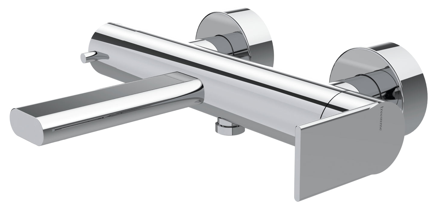 Rubinetterie Treemme 3M Contract Mars IT 9C50 CC MA ZZ Miscelatore Monocomando Esterno Vasca a Muro Senza Set Doccia Miscelazione Meccanica 2 Fori Stile Moderno Ottone Cromato
