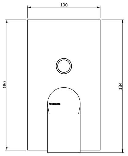 Rubinetterie Treemme 3M Contract Mars RWIT 9C49 CC 02 + RWIT 7C49 ZZ 01 Miscelatore Monocomando Vasca Doccia Incasso con Click Clack Meccanico 2 Vie Parete 2 Fori 1 Manopola Parte Interna Esterna Incluse Stile Moderno Con Piastra Ottone Cromato