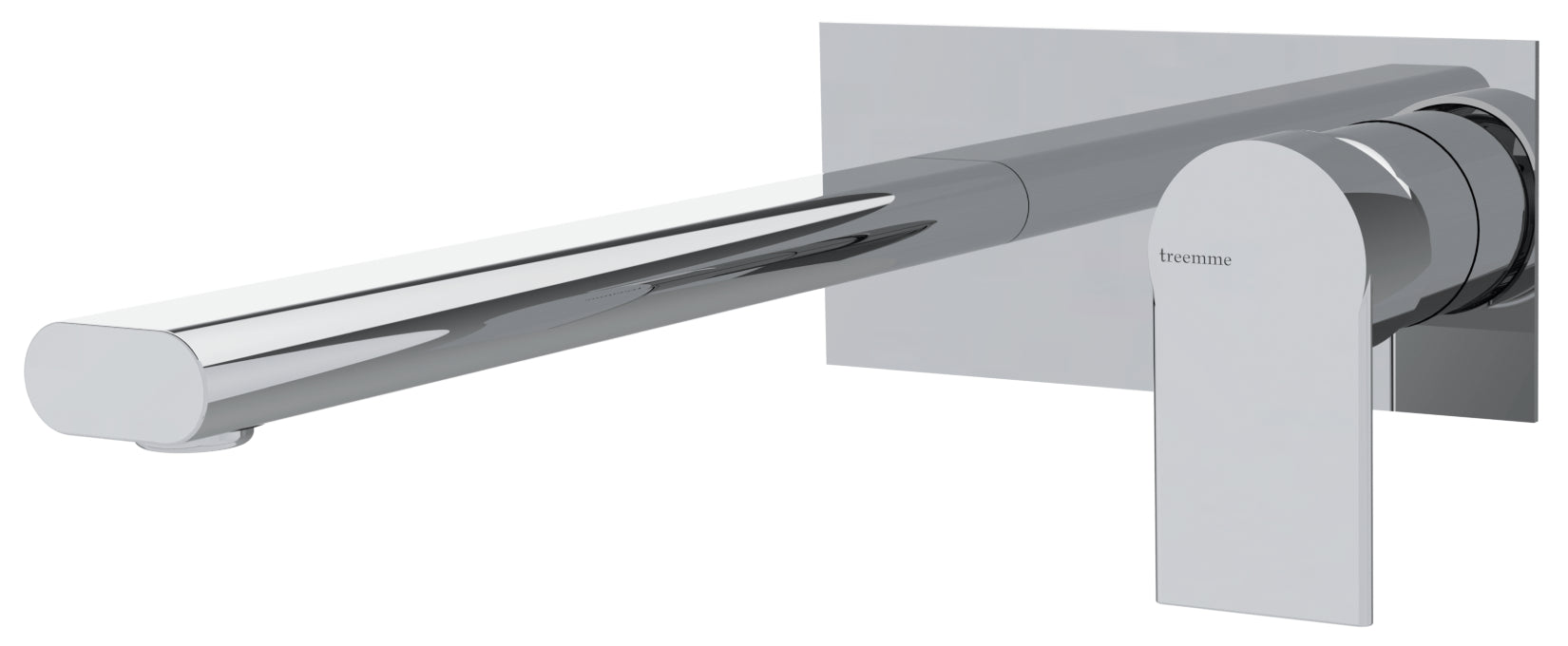Rubinetterie Treemme 3M Contract Mars RWIT 9C52 CC 02 + RWIT 7C51 ZZ 04 Miscelatore Lavabo Incasso Muro 237 mm 2 Fori 1 Manopola Miscelazione Meccanica Con Piastra Stile Moderno Profondità 237 mm Parte Interna Esterna Incluse Ottone Cromata
