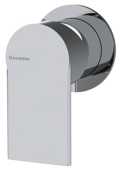Rubinetterie Treemme 3M Contract Mars RWIT 9C59 CC 02 + RWIT 7C59 ZZ 01 Miscelatore Monocomando Remoto Lavabo / Doccia Incasso a Parete Forma Tonda Monoforo 1 Leva Stile Moderno Materiale Ottone Finitura Cromata Parte Interna Esterna Incluse