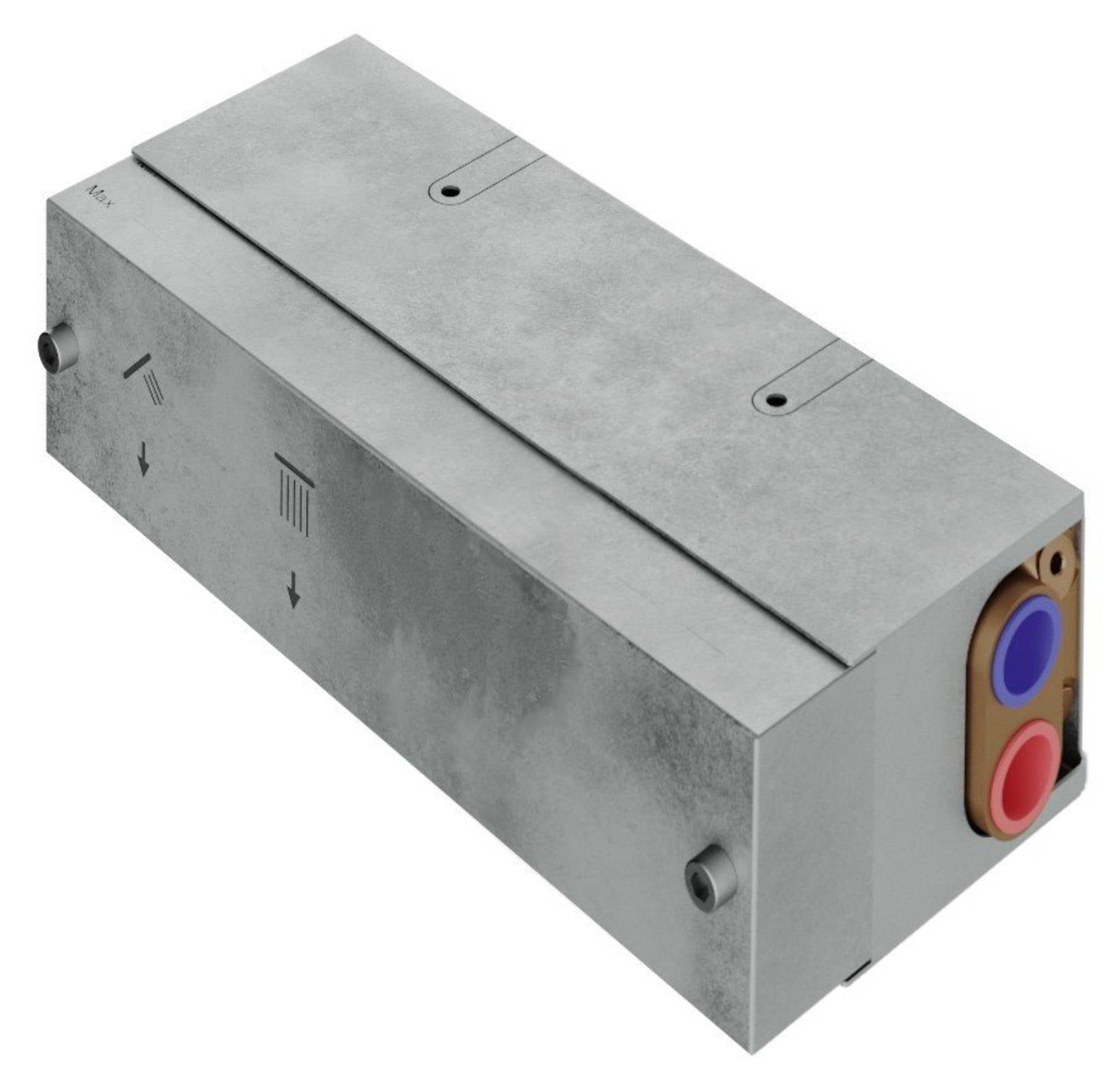 Rubinetterie Treemme 3M W-Touch RWIT 1B89 IS 01 + RWIT 1B89 ZZ 30 Miscelatore Doccia Meccanico Monocomando Incasso 2 Uscite Parete 4 Fori Stile Moderno Con Piastra Materiale Acciaio Finitura Inox Spazzolato Opaco Parte Interna Esterna Incluse