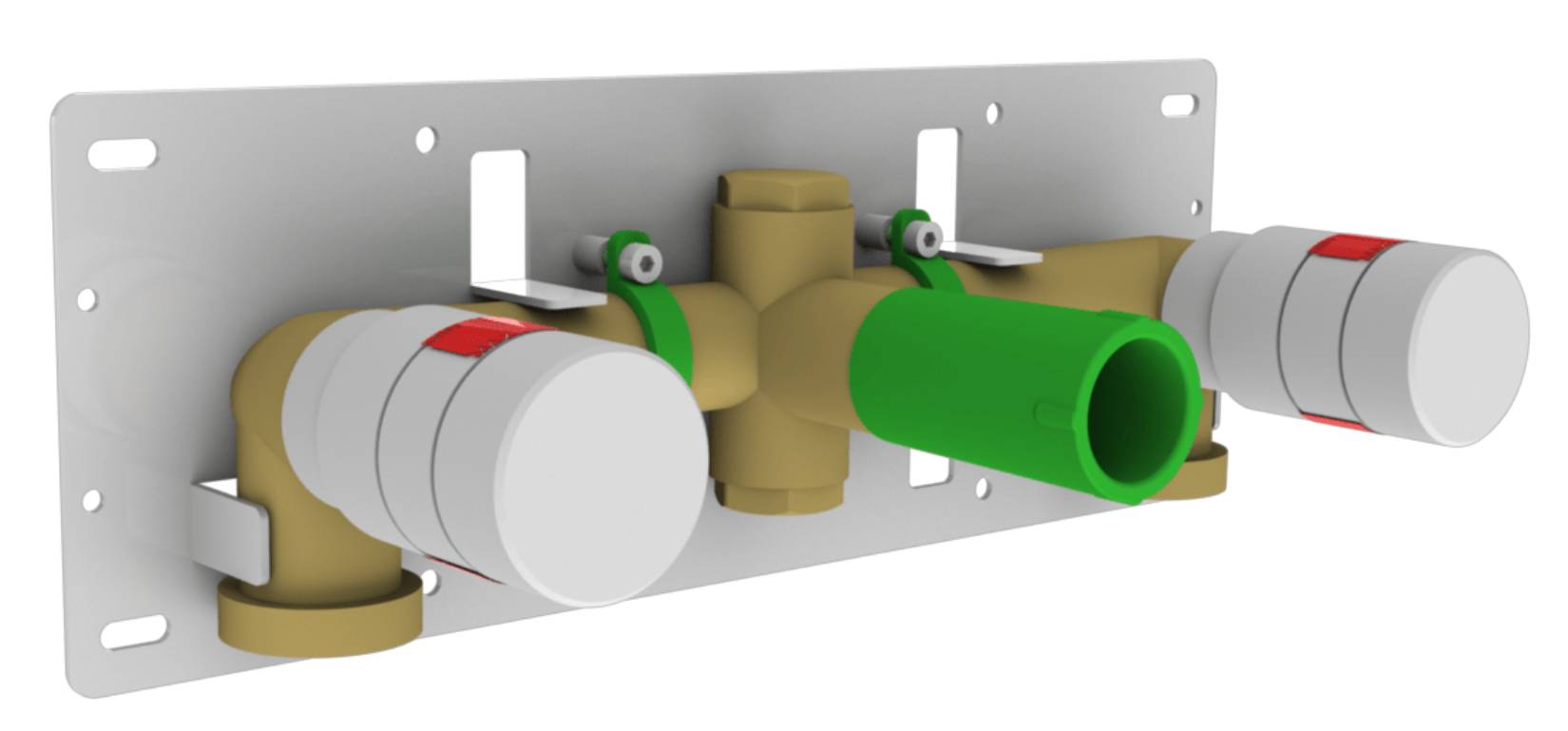 Rubinetterie Treemme 3M ROMANTICA RWIT 3652 CC 50 + RWIT 3A60 ZZ 02 Miscelatore Gruppo Lavabo Incasso A Muro 210 mm 3 Fori Materiale Ottone Finitura Cromata