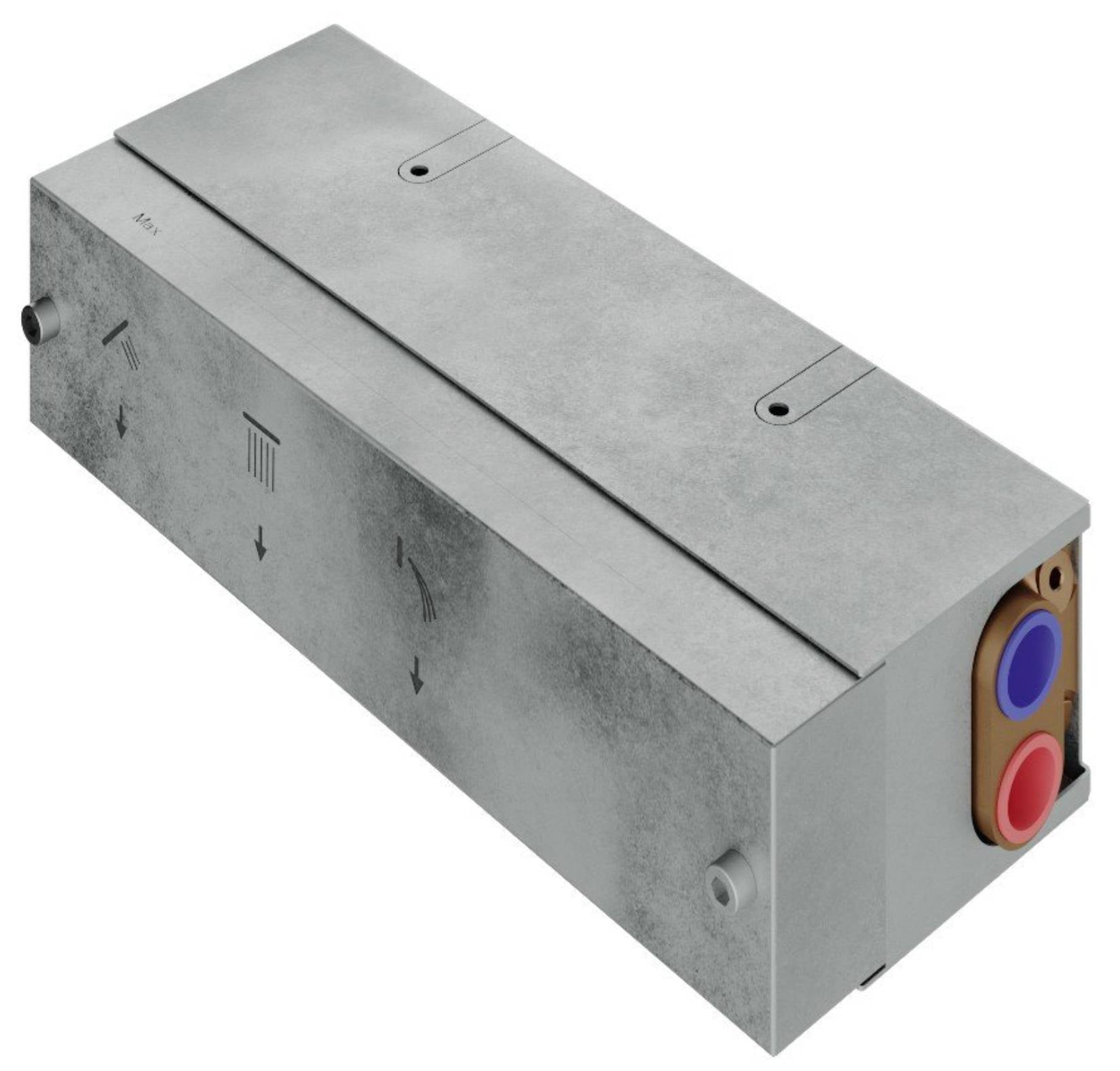 Rubinetterie Treemme 3M W-Smart RWIT 5C90 CC 01 + RWIT 5C90 ZZ 30 Miscelatore Doccia Meccanico Incasso 3 Uscite Parete 4 Fori Sistema Premi e Regola Parte Interna Esterna Incluse Stile Moderno Con Piastra Materiale Ottone Finitura Cromata