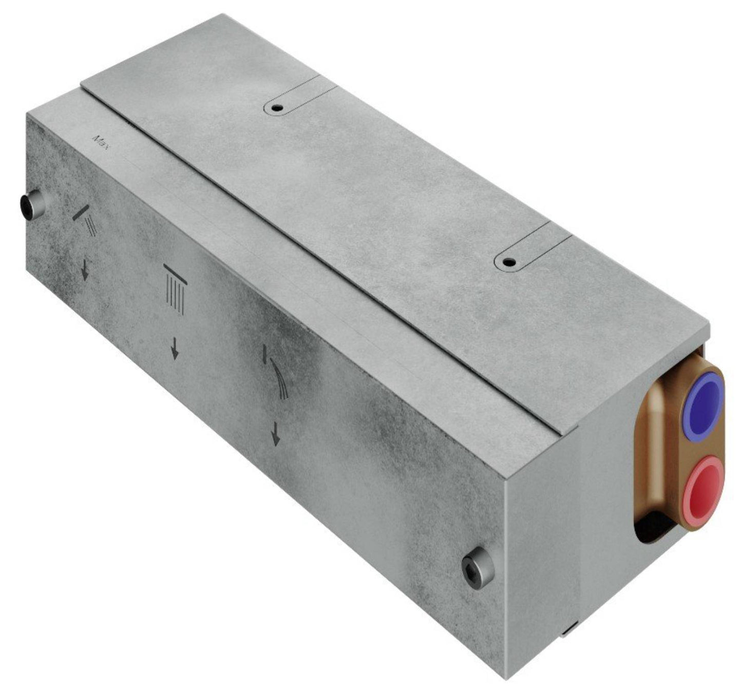 Rubinetterie Treemme 3M W-Smart RWIT 5C94 CC 01 + RWIT 5C94 ZZ 30 Miscelatore Doccia Termostatico Incasso 3 Uscite Parete 4 Fori 4 Manopole Sistema Premi e Regola Parte Interna Esterna Incluse Stile Moderno Con Piastra Materiale Ottone Finitura Cromata