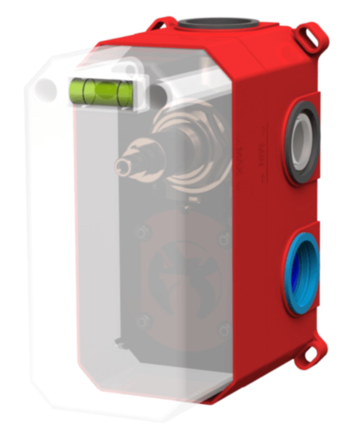 Rubinetterie Treemme 3M Contract Footprint  RWIT 7C46 CC 01 + RWIT 7C46 ZZ 2V Miscelatore Doccia Incasso Parete Deviatore Due Uscite Rotativo Miscelazione Termostatica 2 Fori Manopole Parte Interna Esterna Incluse Stile Moderno Con Piastra Ottone Cromato