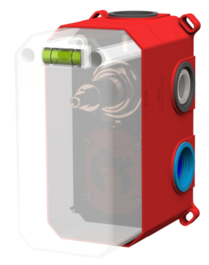Rubinetterie Treemme 3M Contract Footprint  RWIT 7C46 CC 01 + RWIT 7C46 ZZ 2V Miscelatore Doccia Incasso Parete Deviatore Due Uscite Rotativo Miscelazione Termostatica 2 Fori Manopole Parte Interna Esterna Incluse Stile Moderno Con Piastra Ottone Cromato