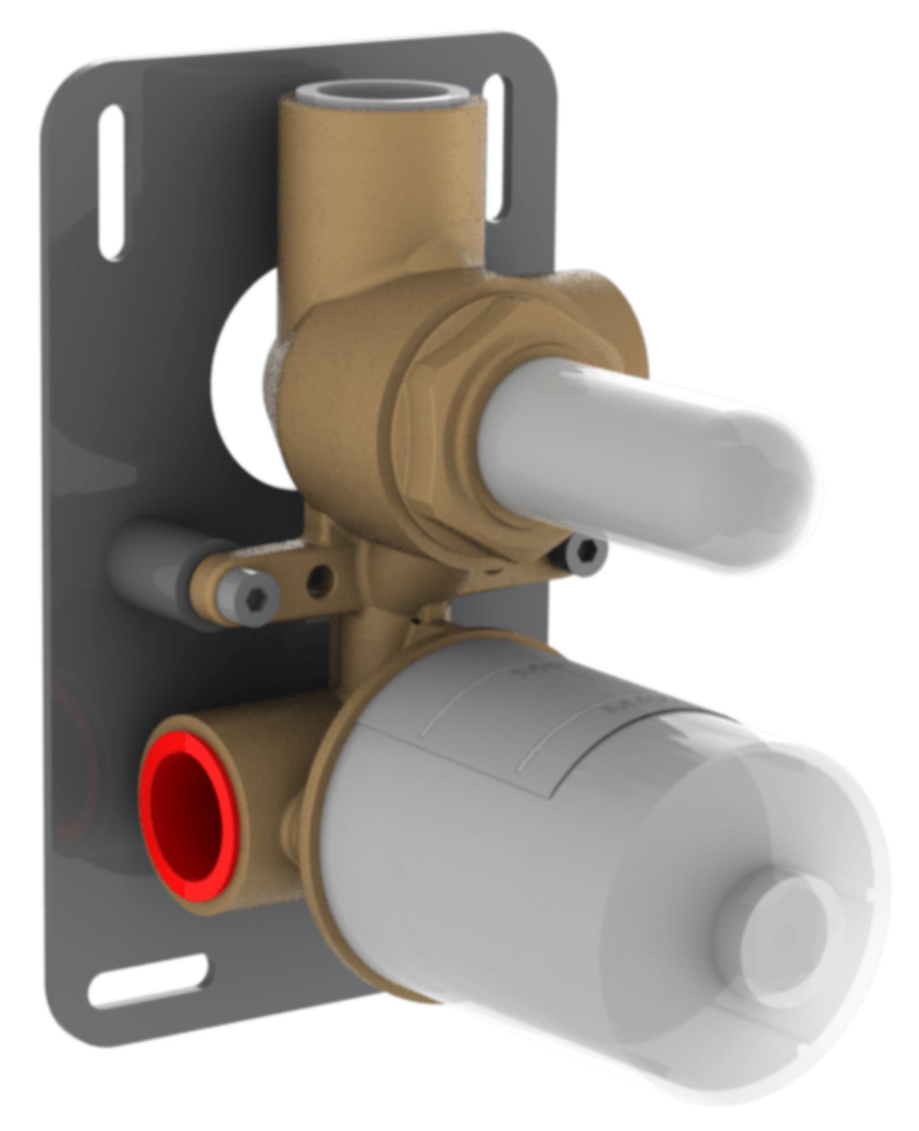 Rubinetterie Treemme 3M Contract Footprint RWIT 8C49 CC 03 + RWIT 7C49 ZZ 2V Miscelatore Monocomando Vasca Doccia Incasso Parete Meccanico 2 Vie Con Deviatore Rotativo 2 Fori 1 Manopola Parte Interna Esterna Incluse Stile Moderno Con Piastra Ottone Cromo